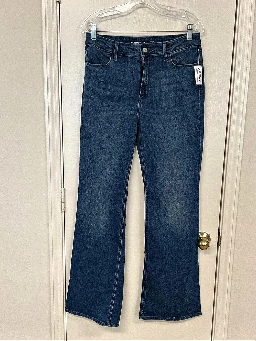 Old Navy High-Rise Wow Flare Jeans Blue Waist 10 Like New